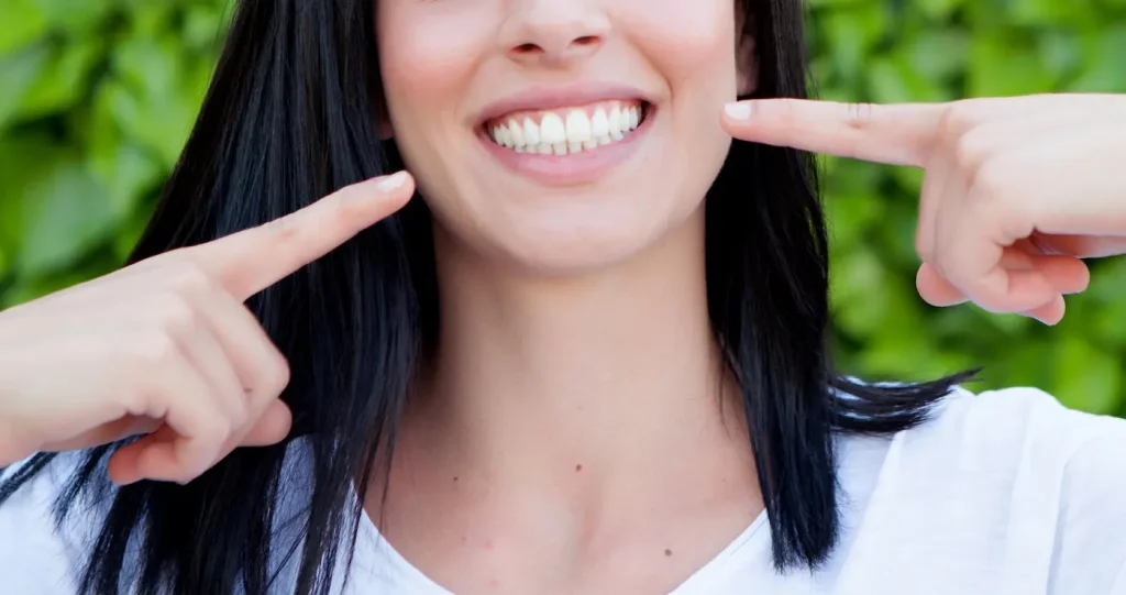 sonrisa de una mujer adulta